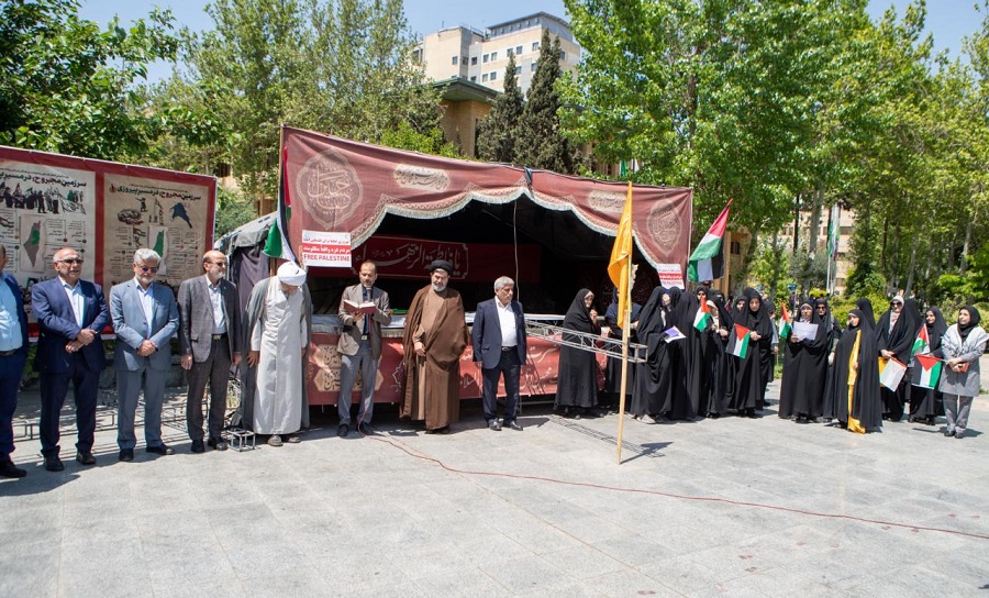 برگزاری تجمع دانشگاهیان تربیت مدرس در حمایت از مردم فلسطین